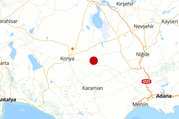 Konya'da deprem