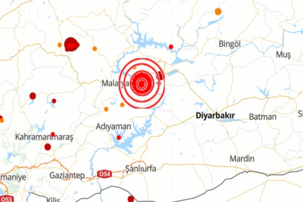 Malatya'da 5.9 büyüklüğünde deprem