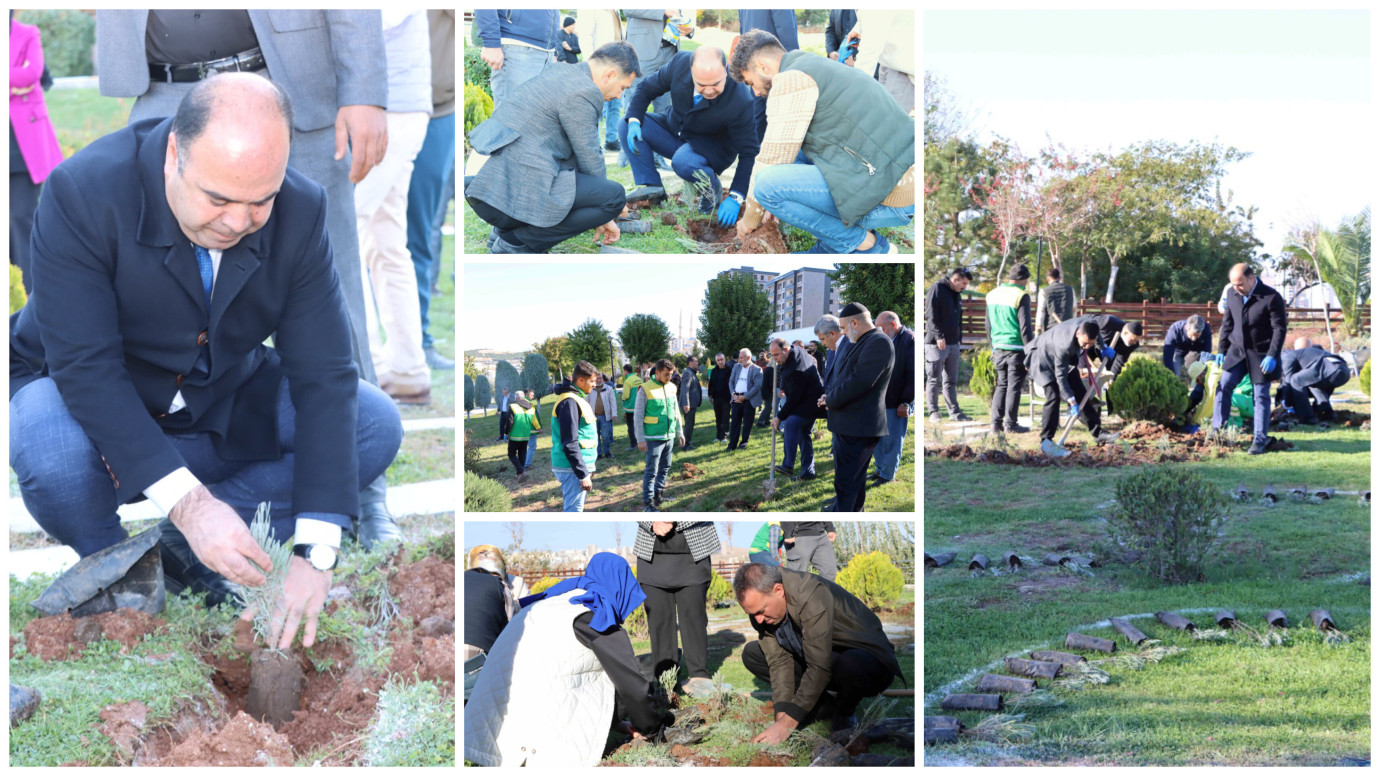 Karaköprü 'de ağaçlandırma kampanyası devam ediyor