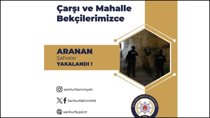 Haliliye'de Mahalle Bekçileri 4 Aranan Şahsı Yakaladı