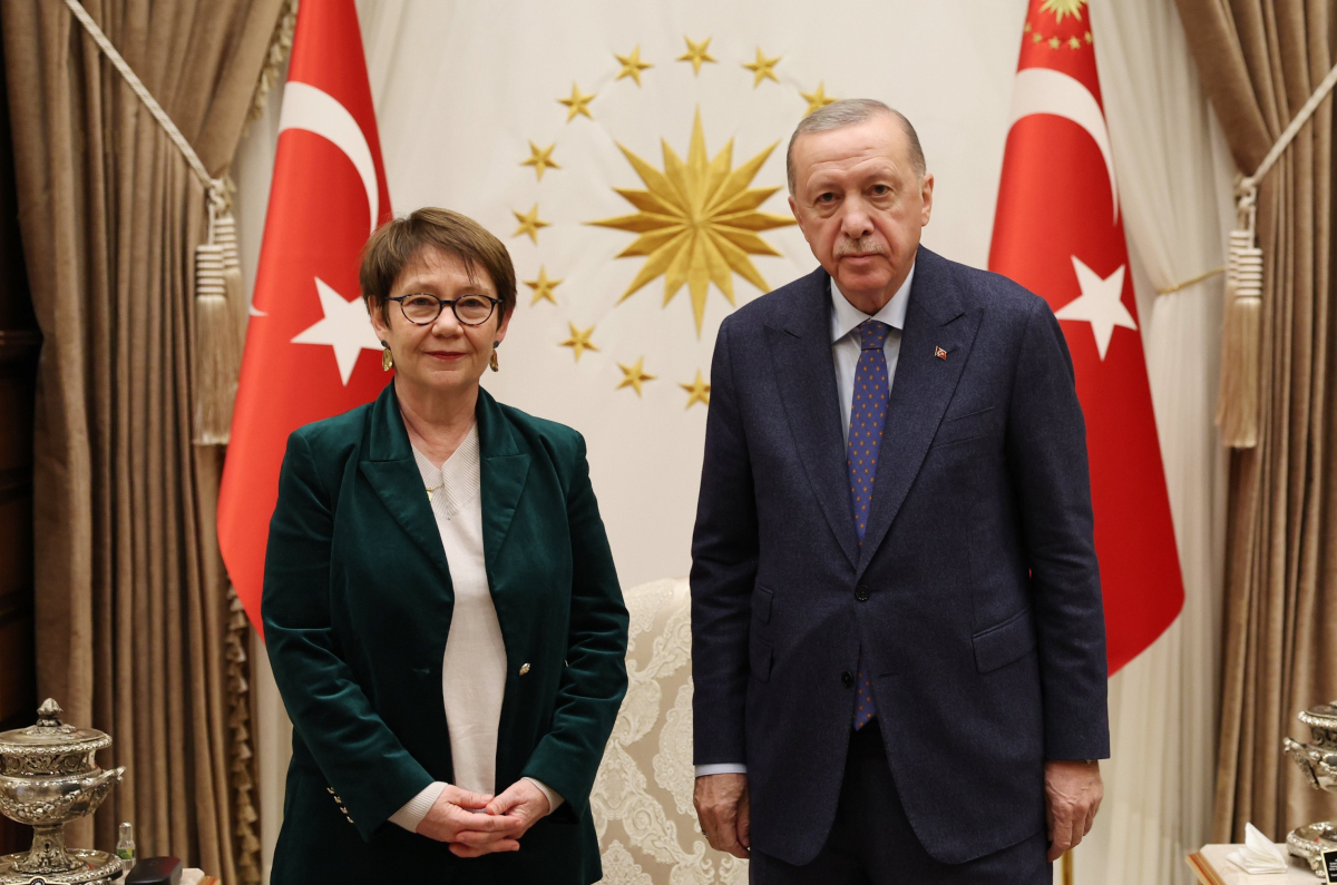 Cumhurbaşkanı Erdoğan, EBRD Başkanı Odile Renaud-Basso ile görüştü