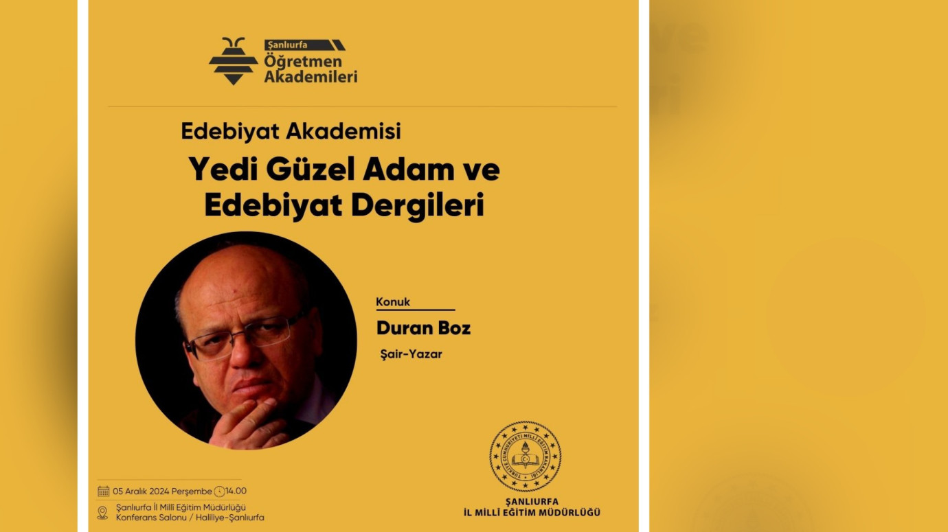 Şair-Yazar Duran Boz’dan Şanlıurfa’da Edebiyat Semineri