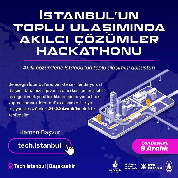 Toplu Ulaşımda Akılcı Çözümler Hackathon'una Başvurular Başladı