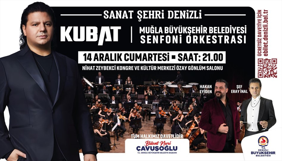 Büyükşehir Belediyesi, Kubat ve Muğla Büyükşehir Belediyesi Senfoni Orkestrası'yla Unutulmaz Bir Konser Düzenleyecek