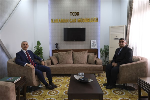 Vali Çiçekli’den TCDD Karaman Gar Müdürlüğü’ne ziyaret