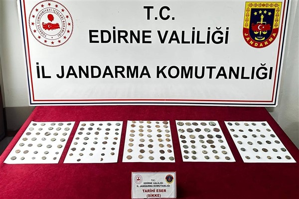 Edirne'de 177 adet gümüş-bronz-bakır sikke ele geçirildi