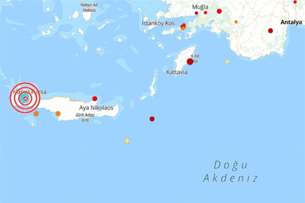 Akdeniz’de deprem