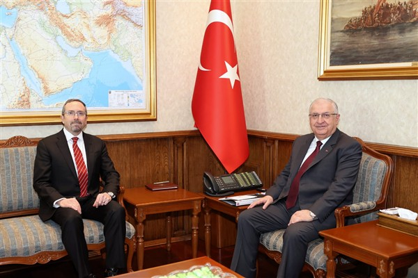 Bakan Güler, ABD Dışişleri Bakanlığı Siyasi İşler Müsteşar Vekili John Bass'ı kabul etti