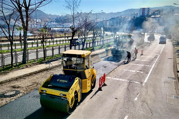 Giresun'da asfaltlama çalışmalarına başlandı