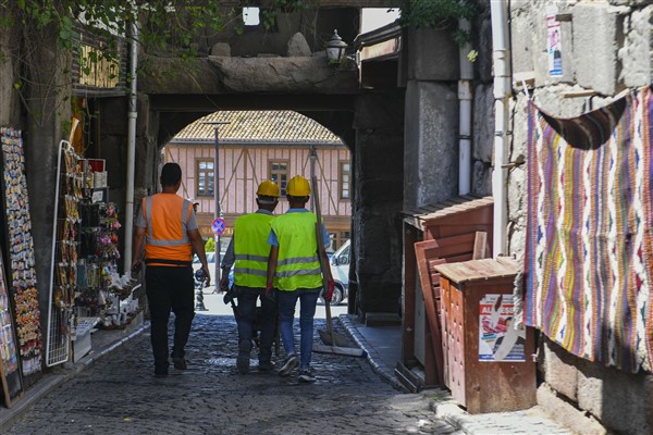 Ankara Kalesi’nin Hisar Kapısı’nda kapsamlı onarım çalışması başladı