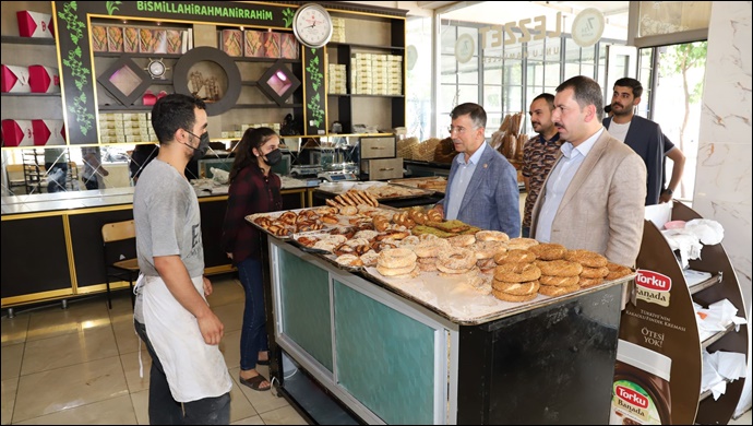 Başkan Baydilli ve milletvekili Cevheri’den esnafa ziyaret-(VİDEO)