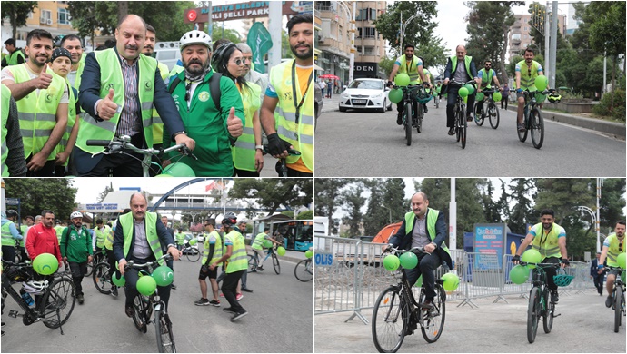  Başkan Gülpınar Farkındalık İçin Pedal Çevirdi-(VİDEO)