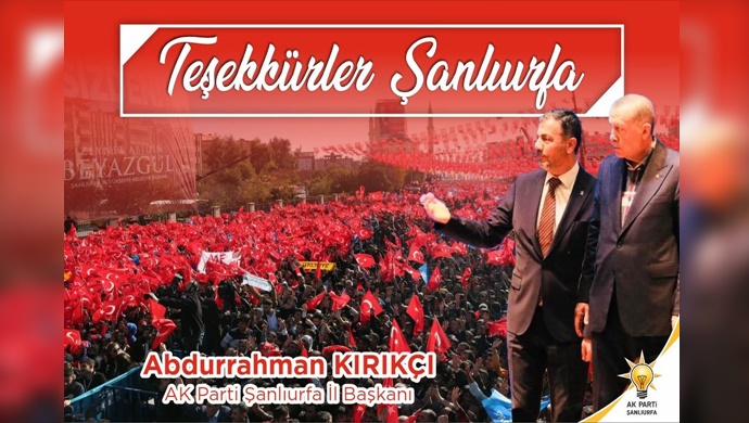 Başkan Kırıkçı'dan miting teşekkürü