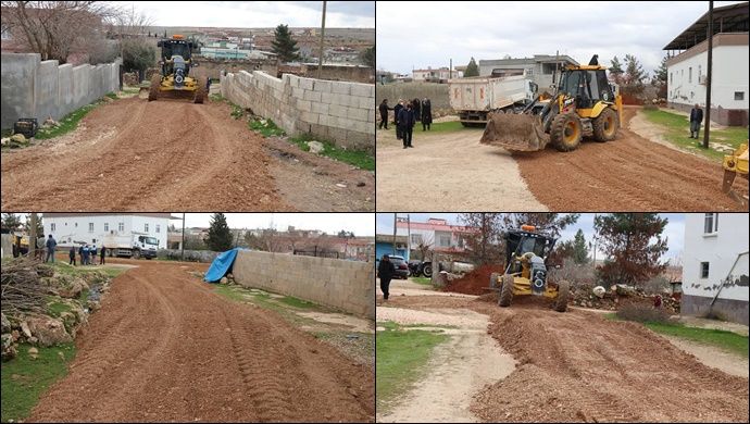 Bozova'da yol yapım çalışmaları devam ediyor