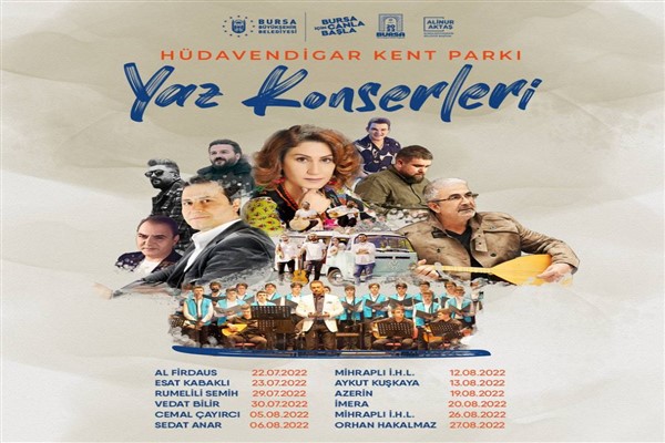 Bursa'da yaz akşamları konserlerle renkleniyor