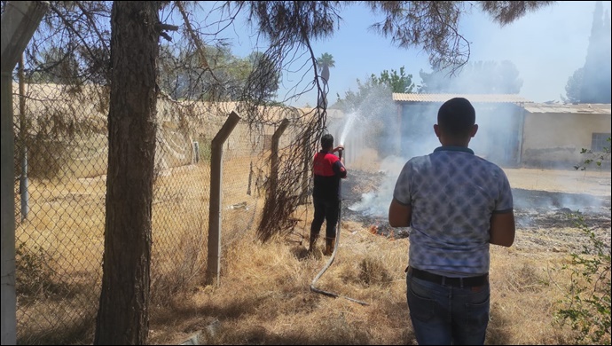 Ceylanpınar'da kampta yangın çıktı: Olası faciayı itfaiye önledi