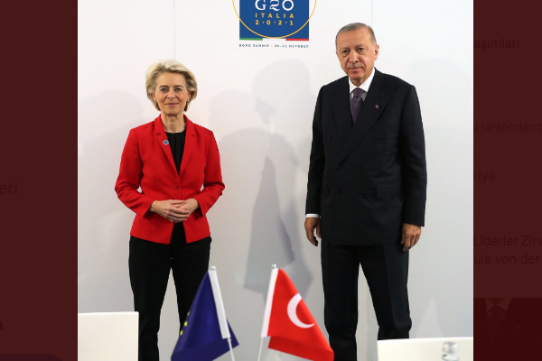 Cumhurbaşkanı Erdoğan, AB Komisyonu Başkanı Ursula von der Leyen'i kabul etti