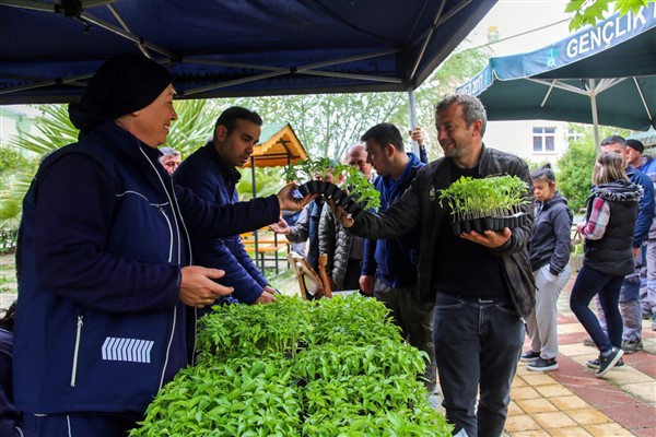 Eskişehir Büyükşehir Belediyesi’nin ilçelerde sebze fidesi dağıtımları başladı