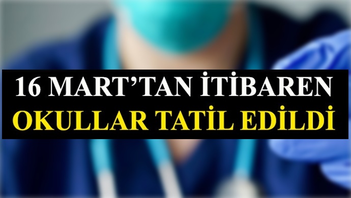 Flaşş...Okullar tatil edildi