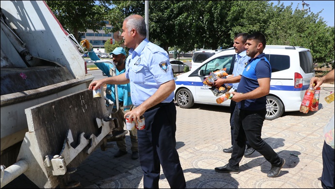 Haliliye'de tarihi geçmiş binlerce ürün imha edildi-(VİDEO)