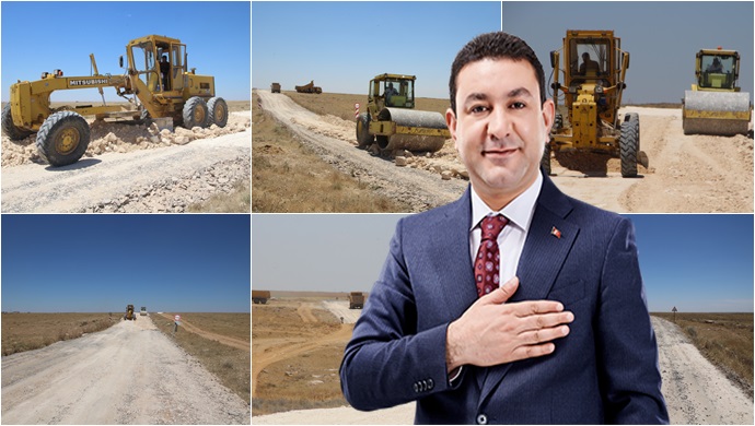 Harran’da Yol Çalışmalarına Hız Kesmeden Devam Ediyor