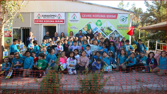 Karaköprü'de öğrencilere çevre bilgisi anlatıldı