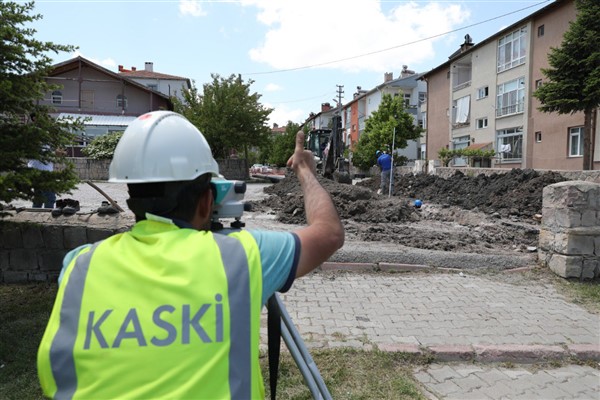 KASKİ, Bünyan'da şebeke hatlarını yeniliyor