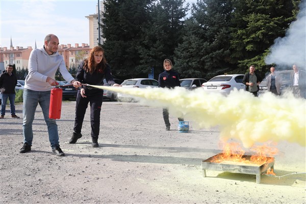 KASKİ personeline yangın eğitimi