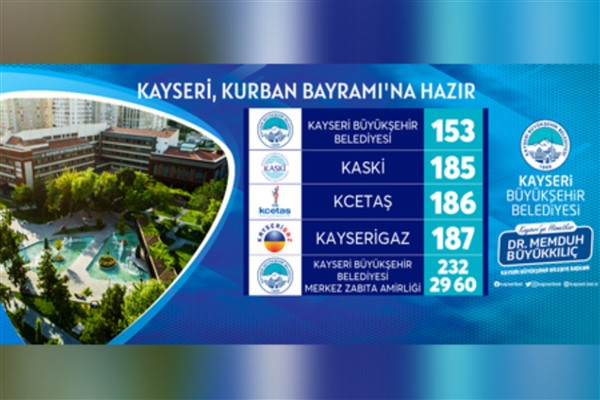 Kayseri Büyükşehir Kurban Bayramı’na hazır