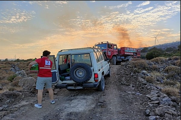 Kızılay Muğla orman yangını ekiplerine destek oluyor