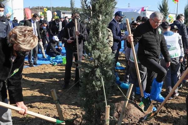 Kuzey Marmara Otoyolu’ndan geleceğe nefes için 7 bin fidan