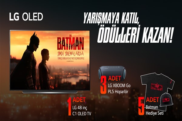 LG’nin The Batman filmine özel başlattığı yarışmaya katılanlar, LG OLED TV kazanma şansı yakalıyor