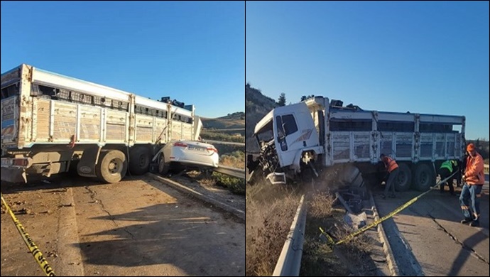 Mersin'de kamyon ile otomobil çarpıştı: 2 kişi hayatını kaybetti