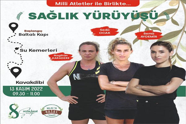 Milli atletler sağlık için yürüyecek