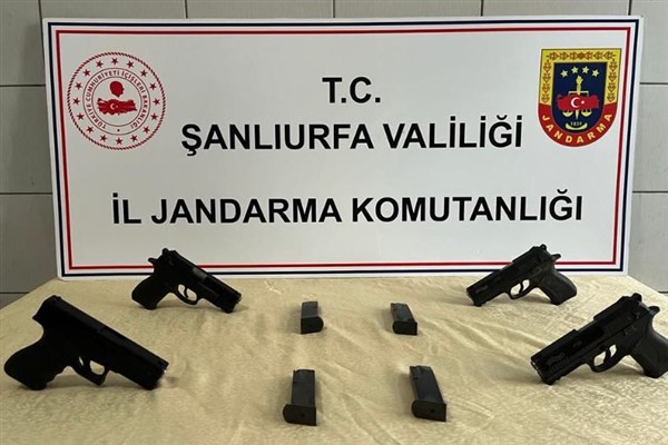 Şanlıurfa’da 4 adet ruhsatsız tabanca ele geçirildi