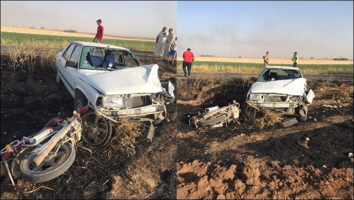 Şanlıurfa’da anız yangını kazaya neden oldu: 1’i ağır 2 yaralı