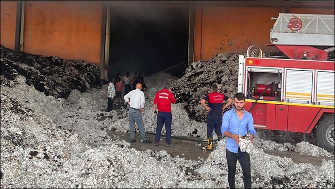 Şanlıurfa'da çırçır fabrikasında yangın