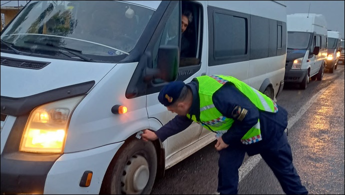 Şanlıurfa'da Jandarmadan trafik denetimi 