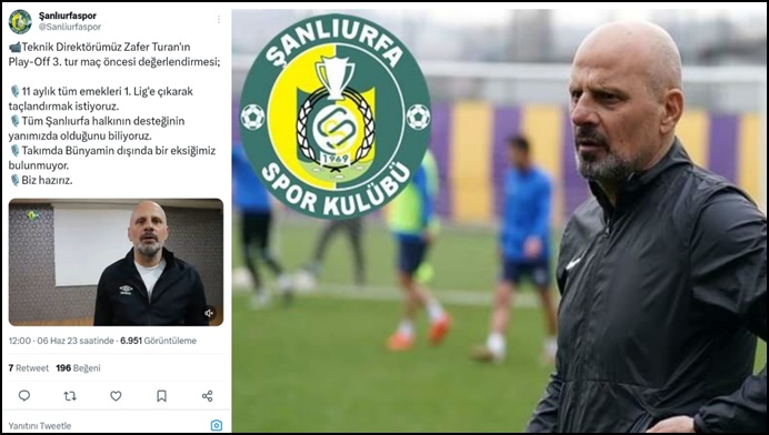 Şanlıurfaspor teknik direktörü Turan: Hedefimiz 1.Lige Çıkmak-(VİDEO)