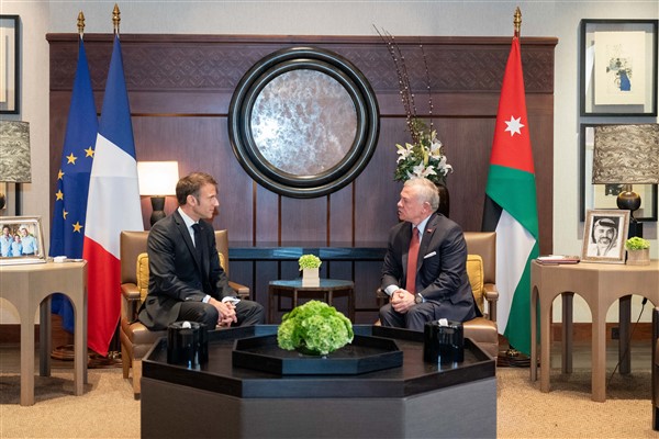 Ürdün Kral II. Abdullah, Fransa Cumhurbaşkanı Macron ile görüştü