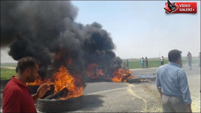 Urfa’da çiftçiler lastik yaktı, yol kapattı, DEDAŞ’ı protesto ediyor