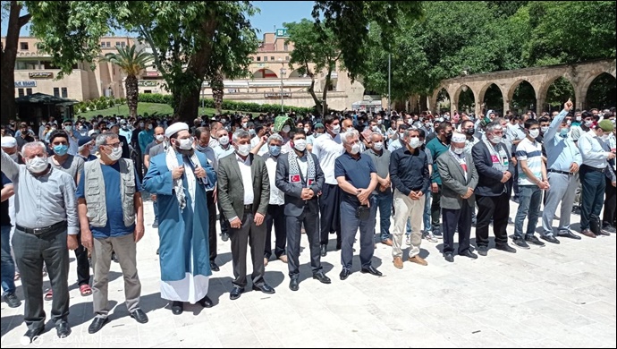 Urfa'da Filistin'de şehit düşenler için gıyabi cenaze namazı kılındı