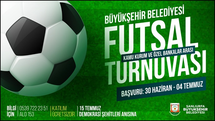 Urfa'da Futsal turnuvası düzenlenecek