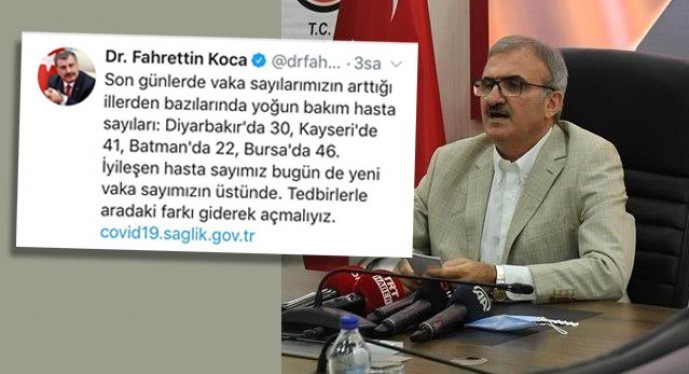 Valinin ilk açıklamasını Bakan Koca yalanladı