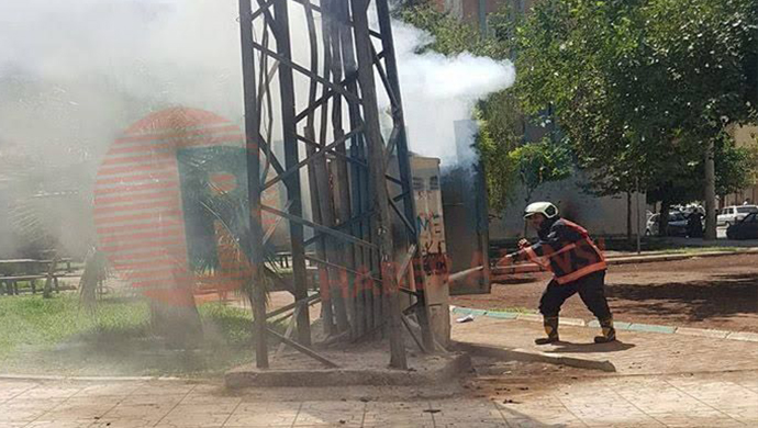 Yenice'de DEDAŞ'ın trafosu bomba gibi patladı