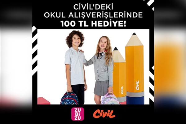 ZUBİZU üyelerine Civil’den okul alışverişlerinde indirim ayrıcalığı