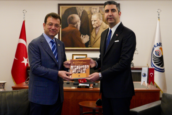 İmamoğlu'ndan Kartal Belediye Başkanı Yüksel'e tebrik ziyareti