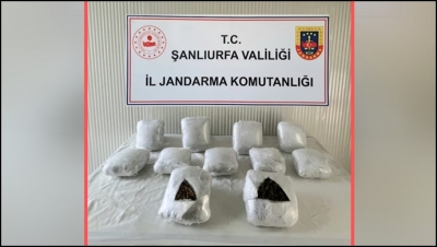 Şanlıurfa'da yolcu otobüsünde uyuşturucu ele geçirildi